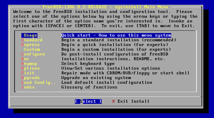 FreeBSD Sysinstall