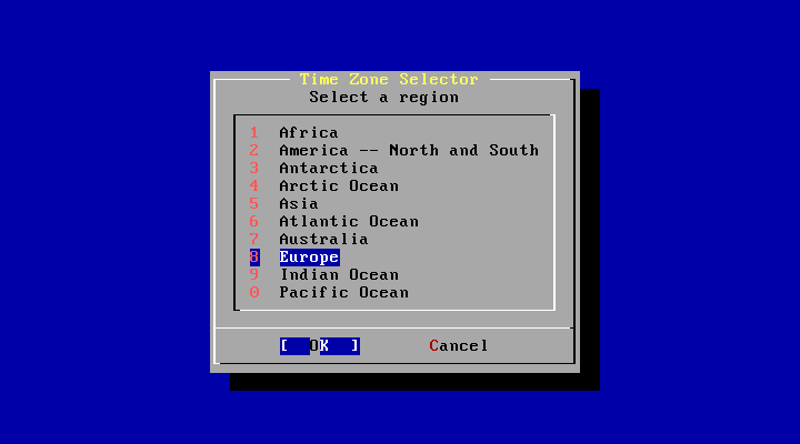 FreeBSD Zone Selector